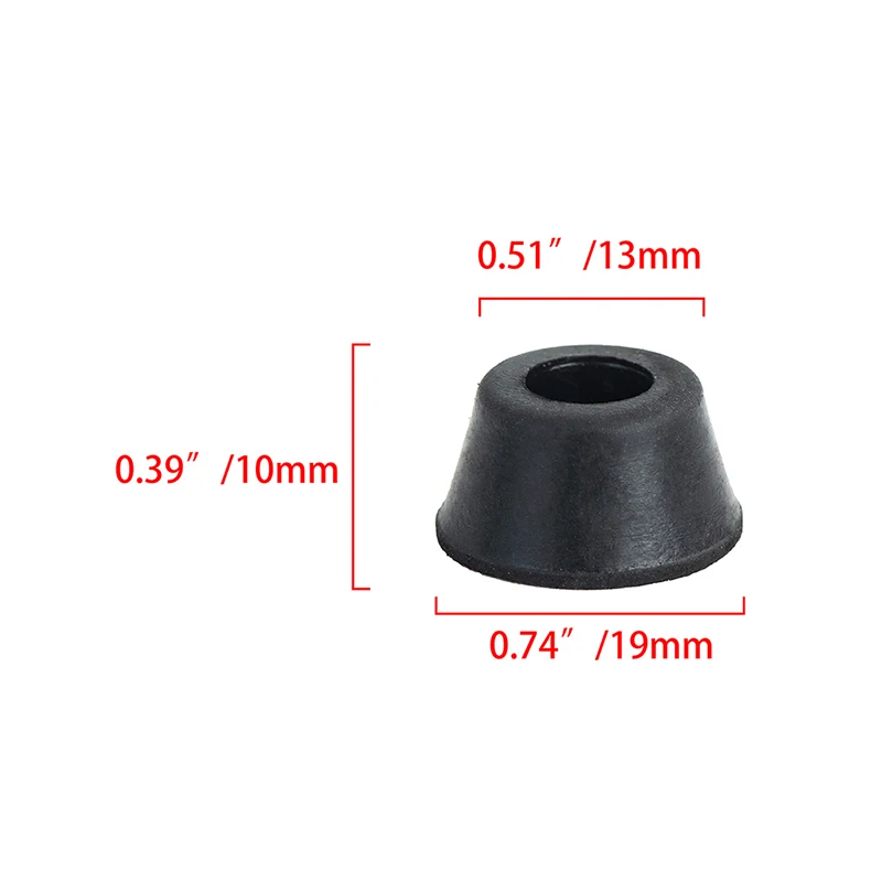 Rubber Chair Furniture Feet Leg Pad Floor Protector Black Non-slip Table Foot Dust Cover Cabinet Bottom Leveling Pads 19*13*10mm