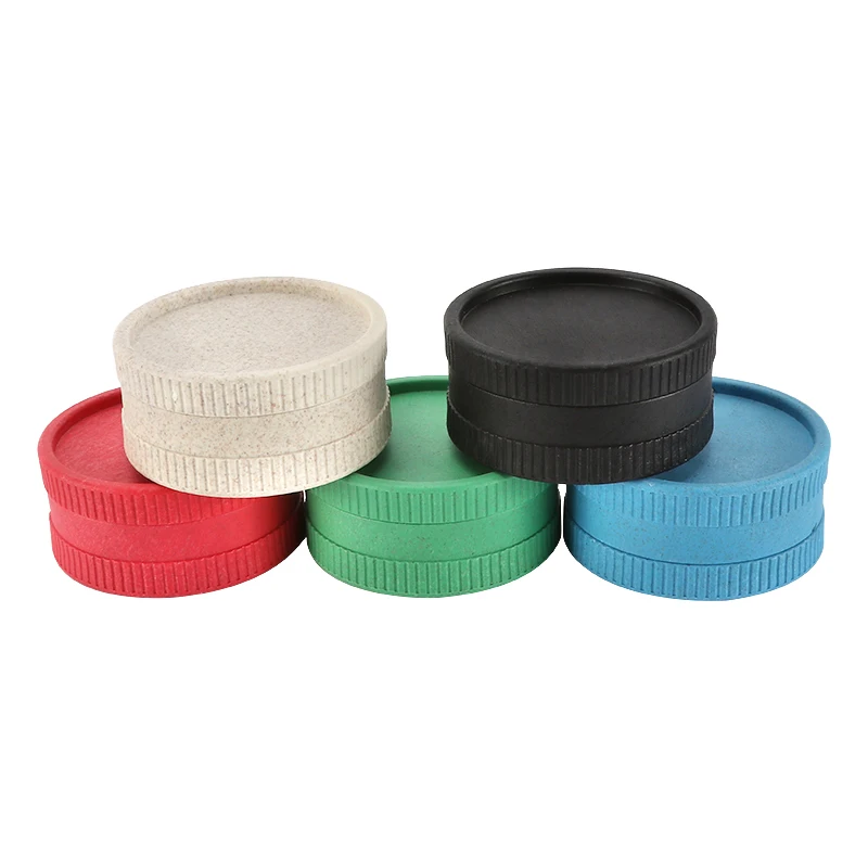 Degradable Plastic Tobacco Grinder Herb Spice 2 Layers Crusher For Smoking Accessories Good Quality