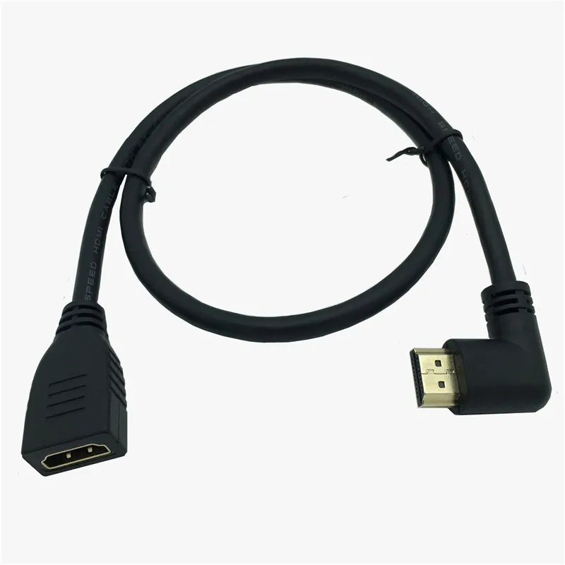 Przedłużacz wtyczek męski na żeński, kompatybilny z HDMI, Adapter kątowy 4K * 2k 60Hz 2.0V dla przełącznika LCD HDTV PC