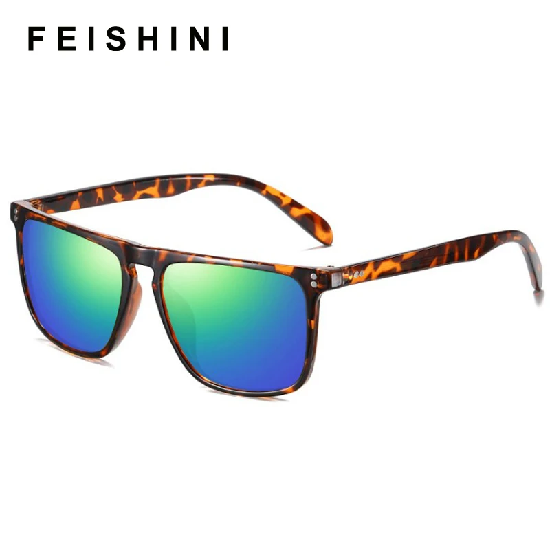 Feishini COOL Avengers الاستقطاب النظارات الشمسية الرجال مربع سيارة نظارات للقيادة رؤية يومية المشاهير النظارات رجل