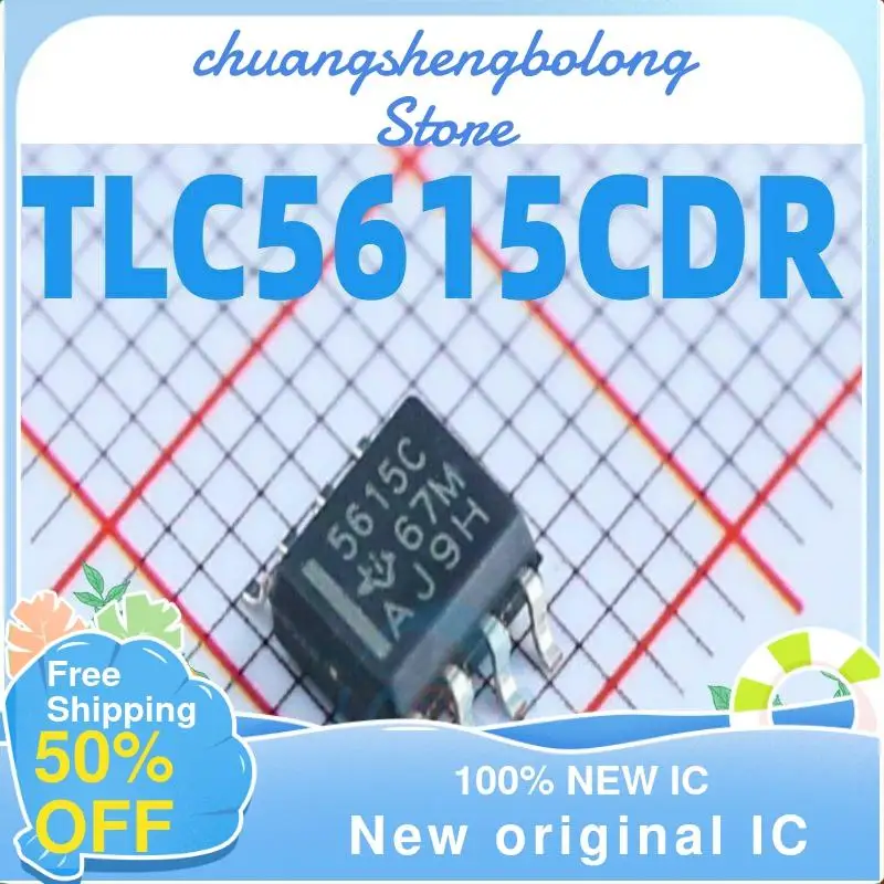 

5PCS TLC5615C 5615C TLC5615CDR 5615I TLC5615IDR New original IC