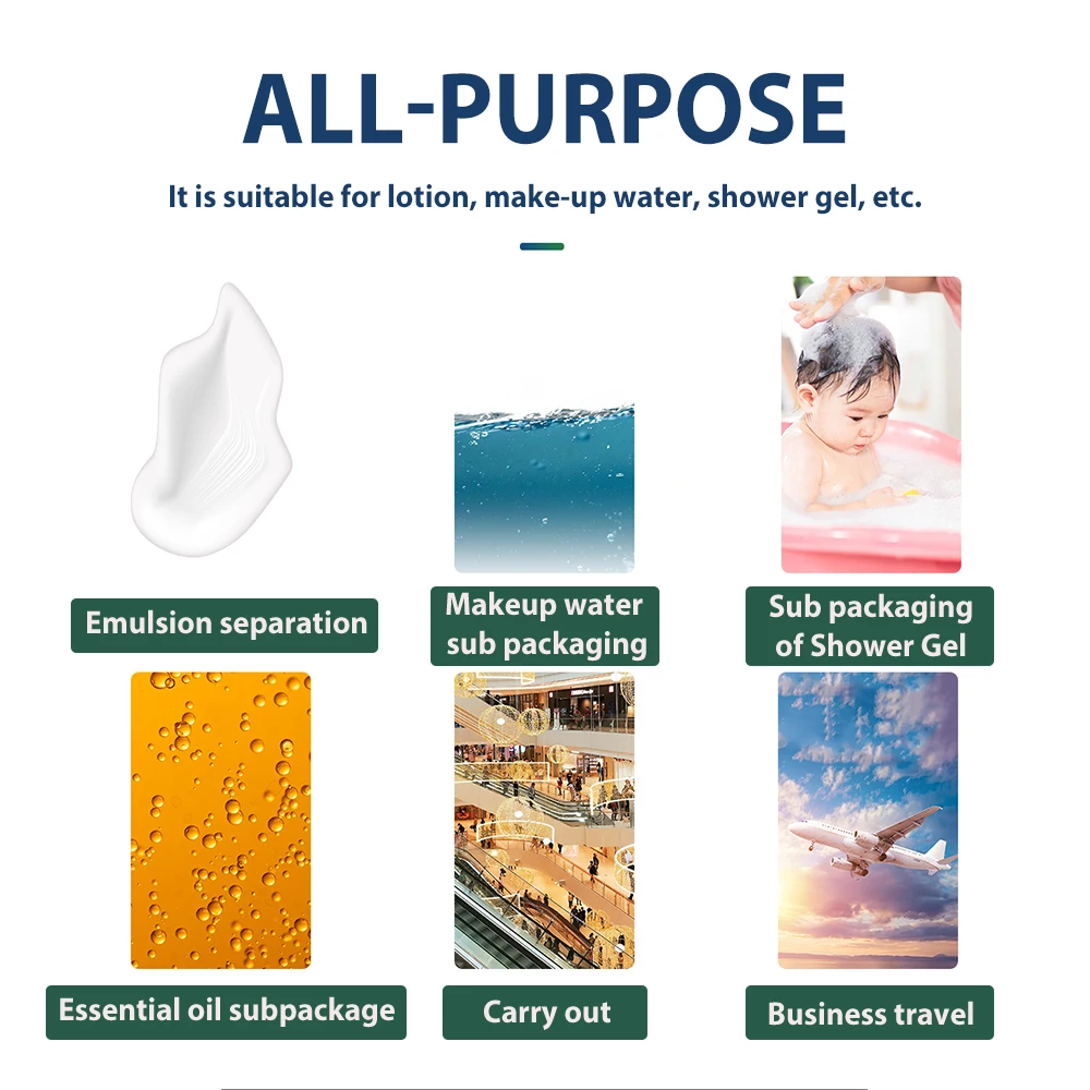 50 Stück 5-100ml Kunststoff-PET-Flip-Top-Lotionflaschen Großhandel Klare Kosmetik-Probenbehälter Mini-Reise-Fläschchen Flüssigkeitsflasche – Detail 23