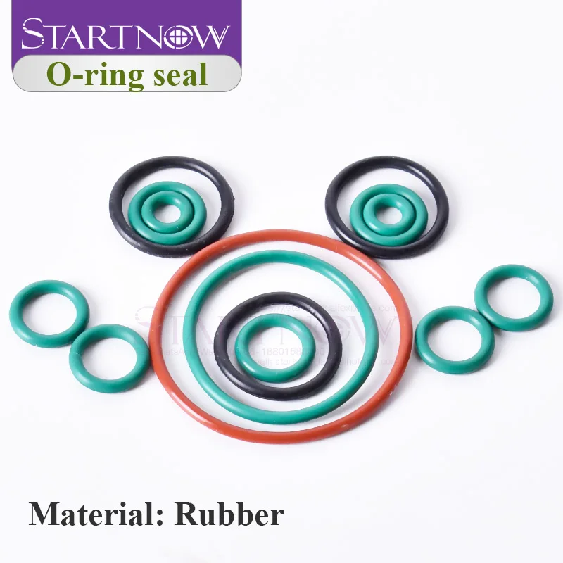 Startnow 10Pcs/Lot FKM Laser Head Nitrile Rubber Ring VMQ NBR O-ring Precitec WSX Raytools Laser Cutting Machine Sealing Ring