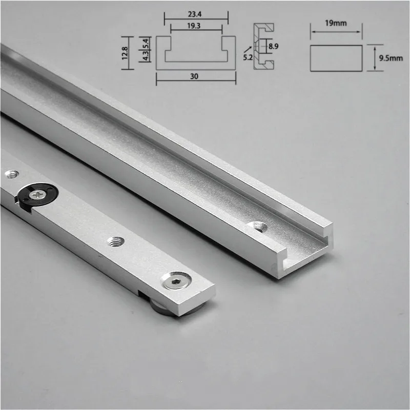 Aluminium Alloy T-tracks Slot Miter Track and Miter Bar Slider Table Saw Miter Gauge Rod Woodworking Tools DIY