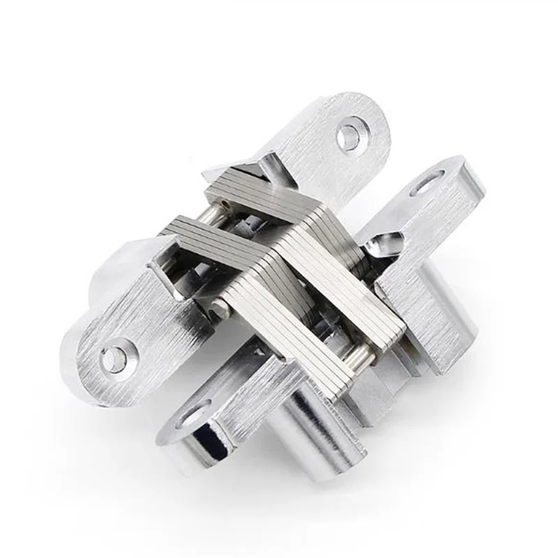 Bisagras ocultas de acero inoxidable 304, 2 uds, Cruz oculta integrada, bisagra de puerta plegable de carga pesada, herrajes para muebles
