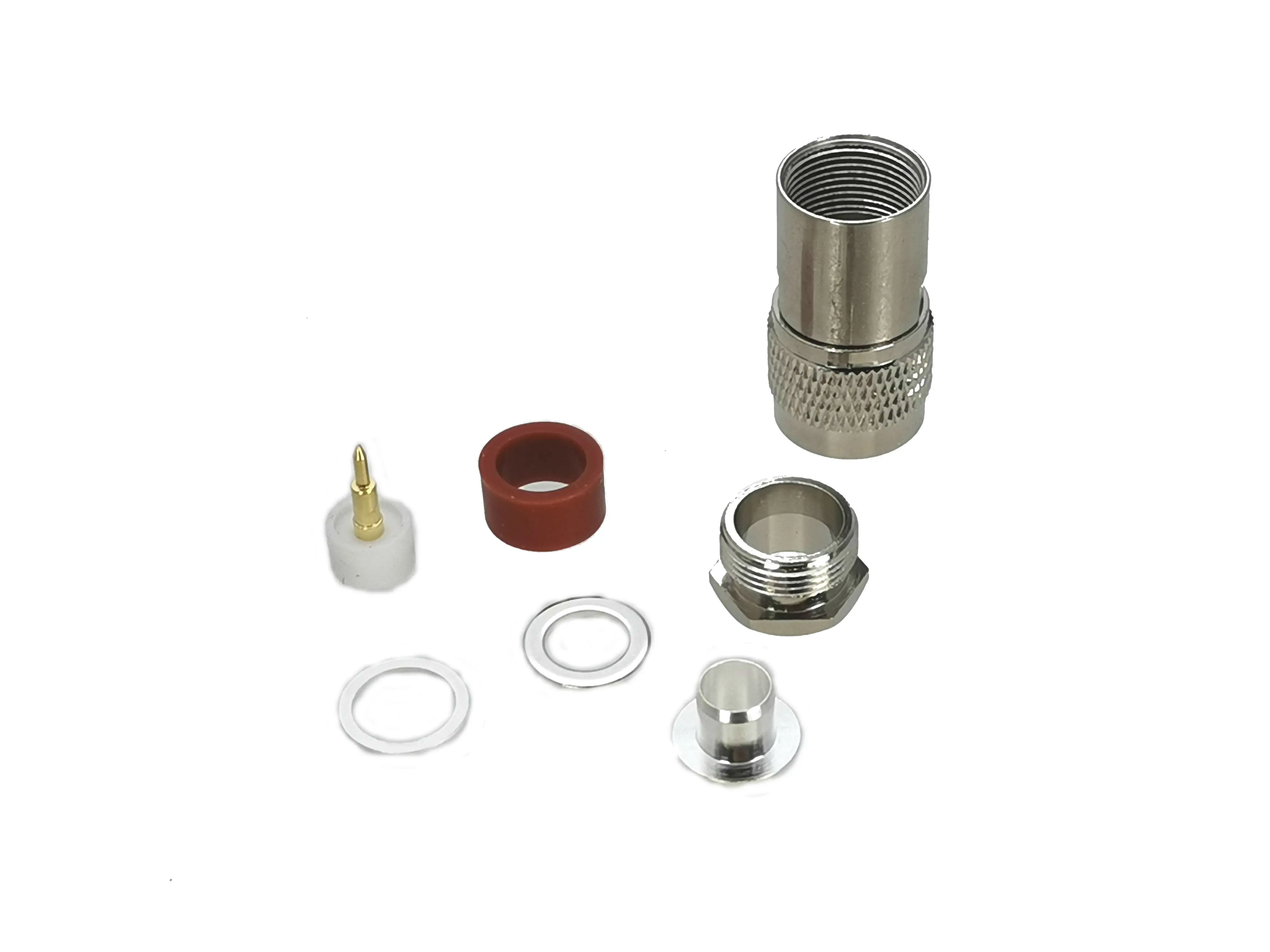 10pcs N Male Plug Connector Clamp RG8 LMR400 7D-FB RG213 Cable RF Coaxial Brass Straight New