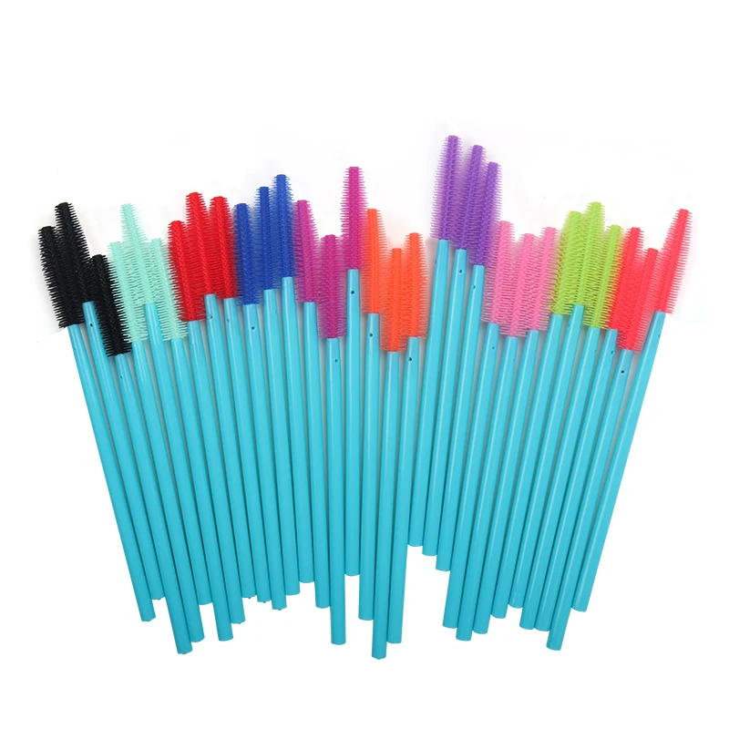 50Pcs Disposable Silicone Gel Eyelash Sticker Mascara Lip Brush Comb Wands Eye Lashes Extension Beauty Tool EyeShadow Applicator