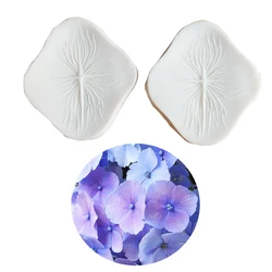 Mini Hydrangea Petal Veiner Silicone Mold Fondant Gumpaste Sugar Clay Flower Water Paper Mould Cake Decorating Tools  M2091