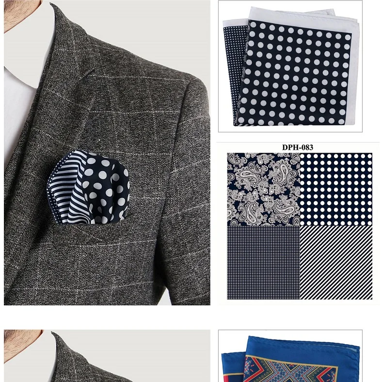 Tailor Smith New Arrival 30x30cm Big Size Handkerchief Men Fashion Chest Towel Paisley Floral Dot Soft Suit Hanky Pocket Squares