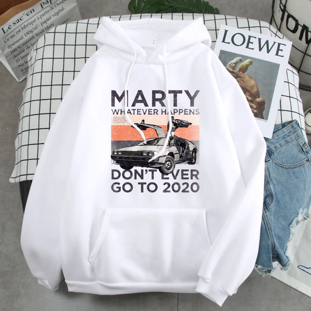 

Hoody Marty Whatever Happens Back To Future Men's Hoodie Loose Fashion Brand Mens Casual Pullover Punk High Quality Sweatshirts