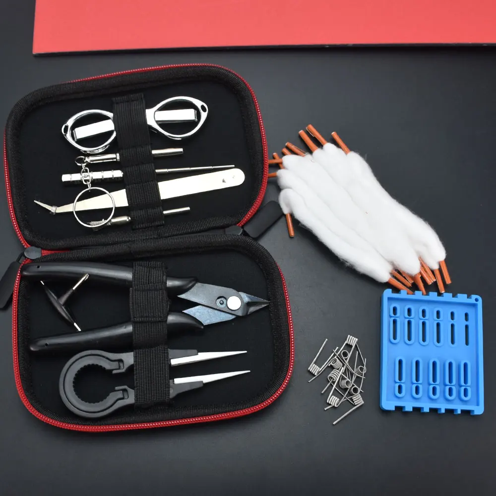 X9 Mini Vape Diy Gereedschapstas Pincet Tang Draad Kachels Kit Coil Jig Wikkeling Voor Elektronische Sigaret Accessoires Rda Rta rdta