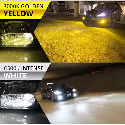 BraveWay 3000K+6500K White+Yellow H11 Led Headlight Bulbs Car H8 H9 H11 9005 HB3 9006 HB4 H7 H3 LED Fog Light Bulb LED Auto Lamp