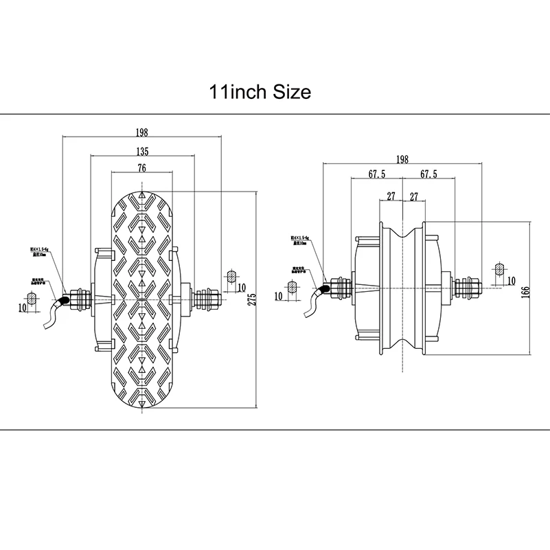 Electric Brushless Gear Hub Motor 48V 350W-650W 45N.m 5-10km/h Speed Wheel Motor Snow Sweeper Scooter Motor