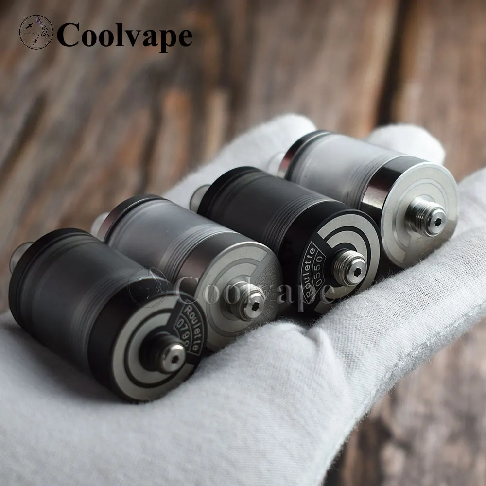 Roleta Estilo MTL RTA Single Coil Atomizador, Rebuildable E Cig Atomizador, 22 milímetros tanque, apto para DVARW