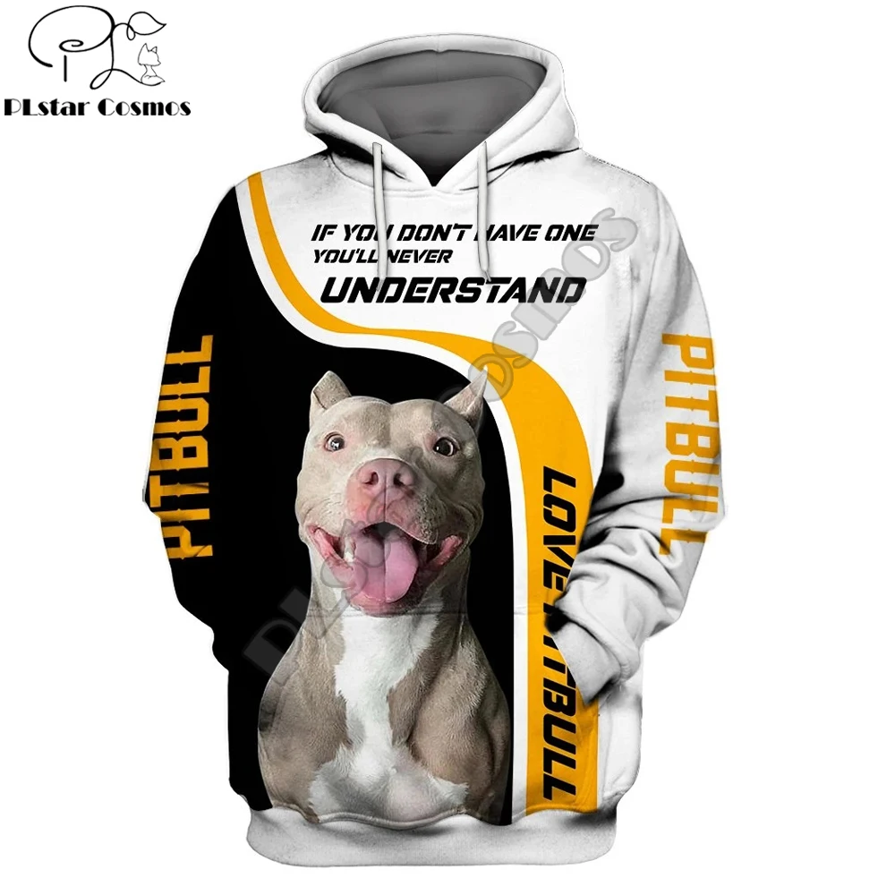 

Animal Love Pitbull Dog 3D Printed Autumn Men Hoodies Unisex Pullovers Zip Hoodie Casual Street Tracksuit Cosplay Clothing DW672