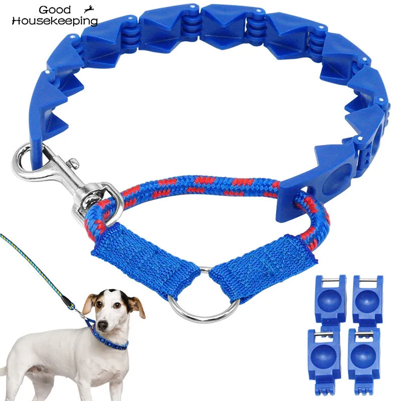 Dog Collar Welded Link Chain Pet Non-slip Pinch Adjustable Large Size Training Accessories Collars For Big Dogs