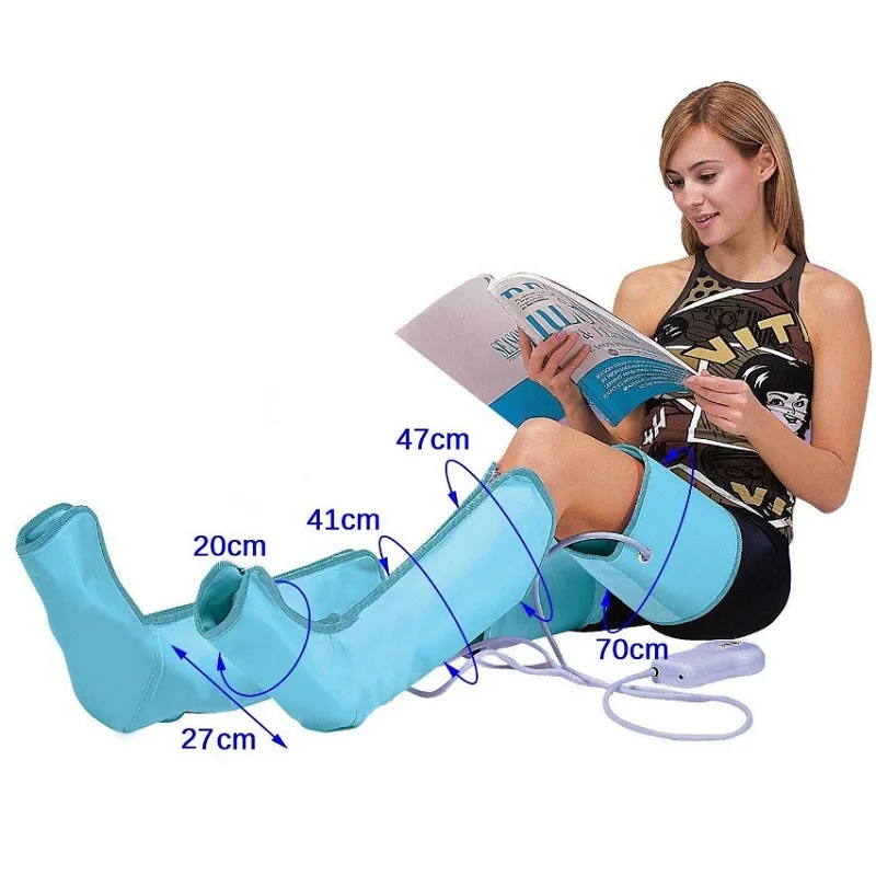 Lymphatic Drainage Apparatus Circulation Air Compression Leg Wraps Regular Massager Foot Ankles Calf Therapy