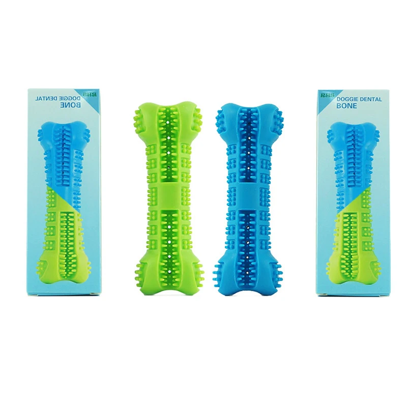 Pet Dog Toothbrushes Chew Toy Doggy Brush Stick Soft Rubber Teeth Cleaning Dot Massage Toothpaste for Small Dogs Pets Toothbrush