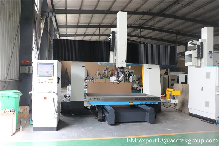 Acctek fabricante máquina fresadora de 5 eixos plástico espuma alumínio pedra 5d cnc centro de máquinas roteador para venda