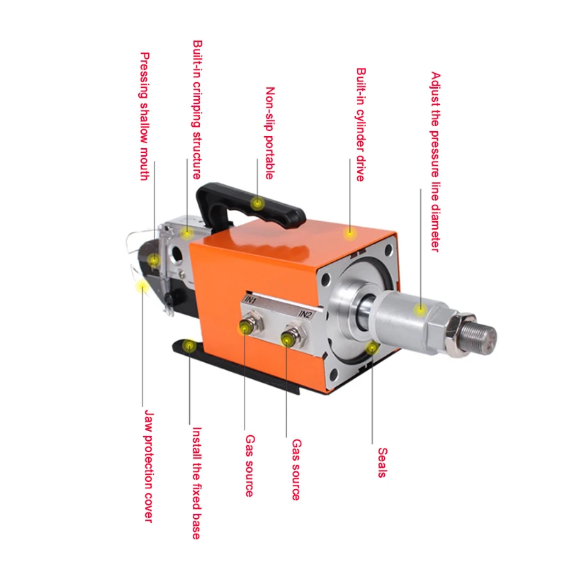 AM6-4 pneumatic terminal crimping machine tubular pre-insulated terminal crimping pliers in a quadrilateral shape