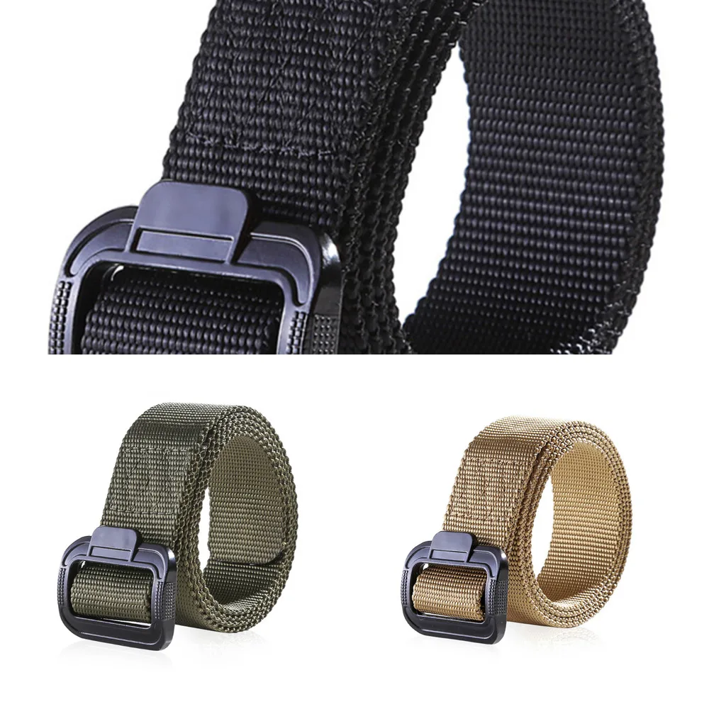 Ремень нейлоновый мужской, армейский тактический боевой высокопрочный пояс в стиле милитари, Повседневный, три цвета