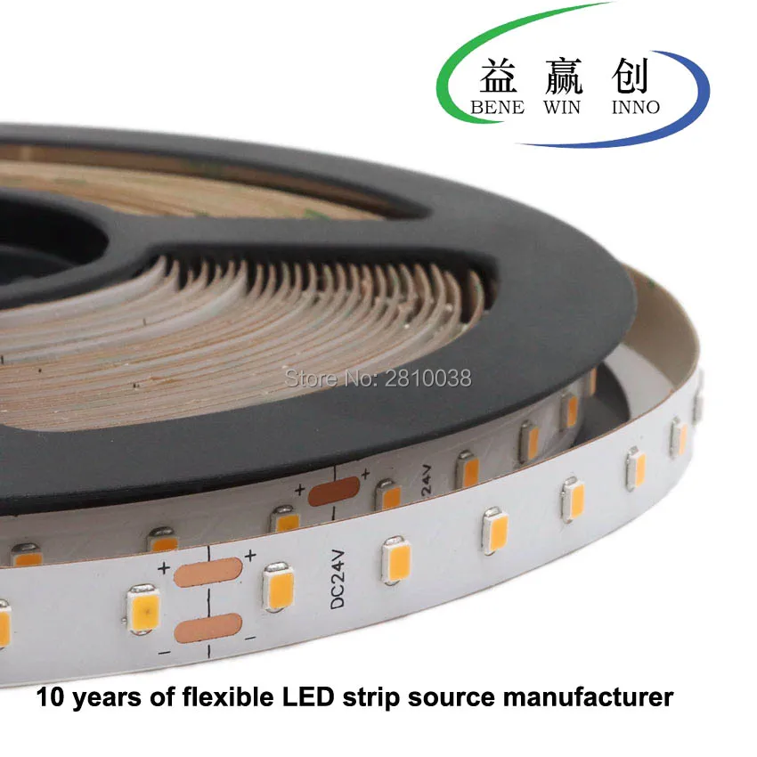 120M/Lot IP22 DC24V constant current Built in-IC flexible led strip SMD2835 CRI95 80leds/M led light strip 10mm PCB led stripe