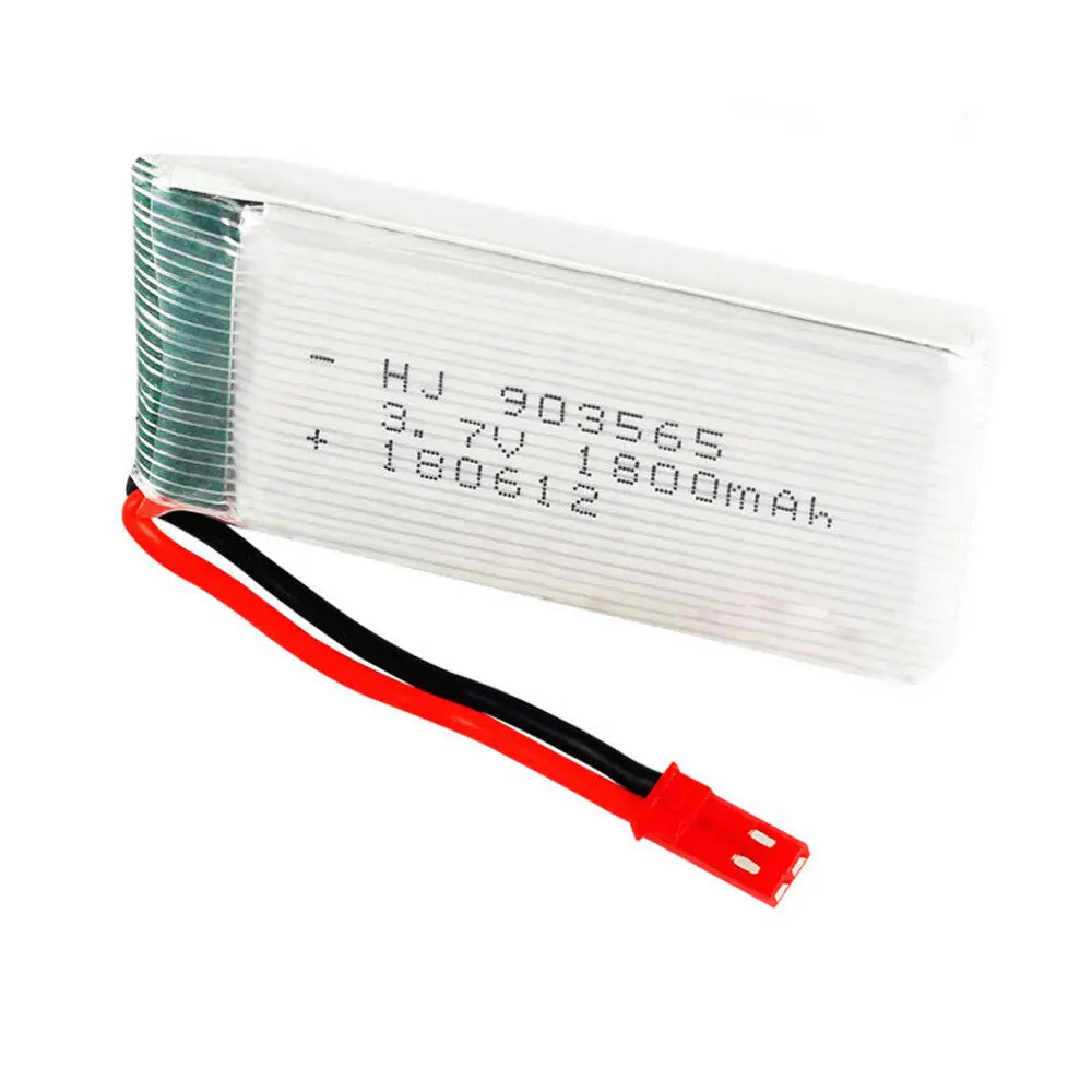 903565 3.7V 20C 1800mAh Li-Po Battery Rechargeable For Model Airplane JST Plug