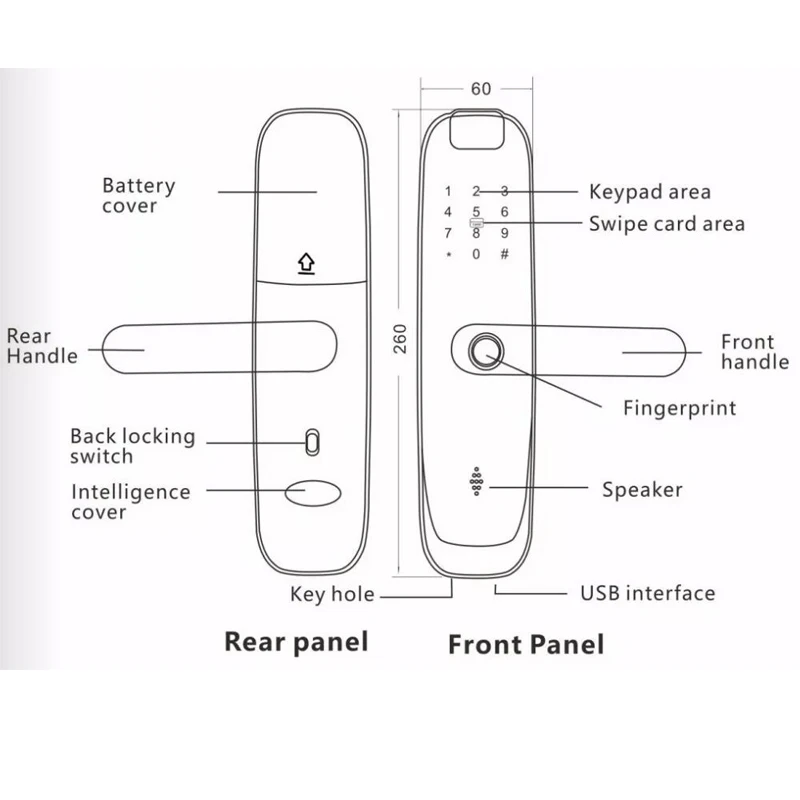 RAYKUBE X8 Wifi Biometric Fingerprint Intelligent Tuya APP Password IC Card Electronic Door Lock Home Security Keyless