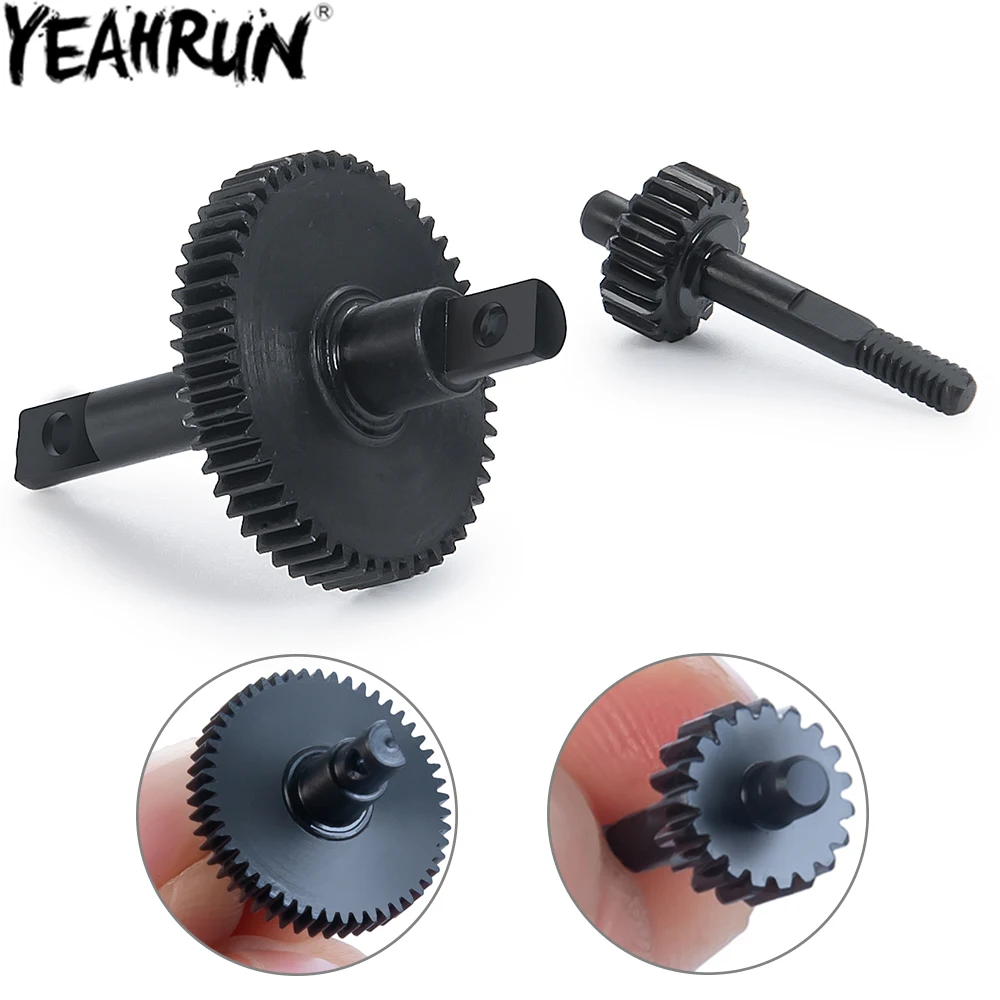 

YEAHRUN 0.3M Steel Transmission Gear Gearbox Internal Gears 51T 19T for 1/24 RC Crawler Car Axial SCX24 Accessories