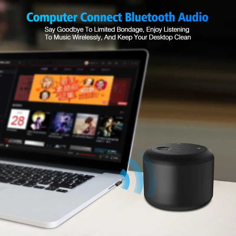 USB Bluetooth Adapter BT 5.0 USB Wireless Receptor Bluetooth Speaker File Receiver Transmitter Dongle Laptop Earphone BLE Sender