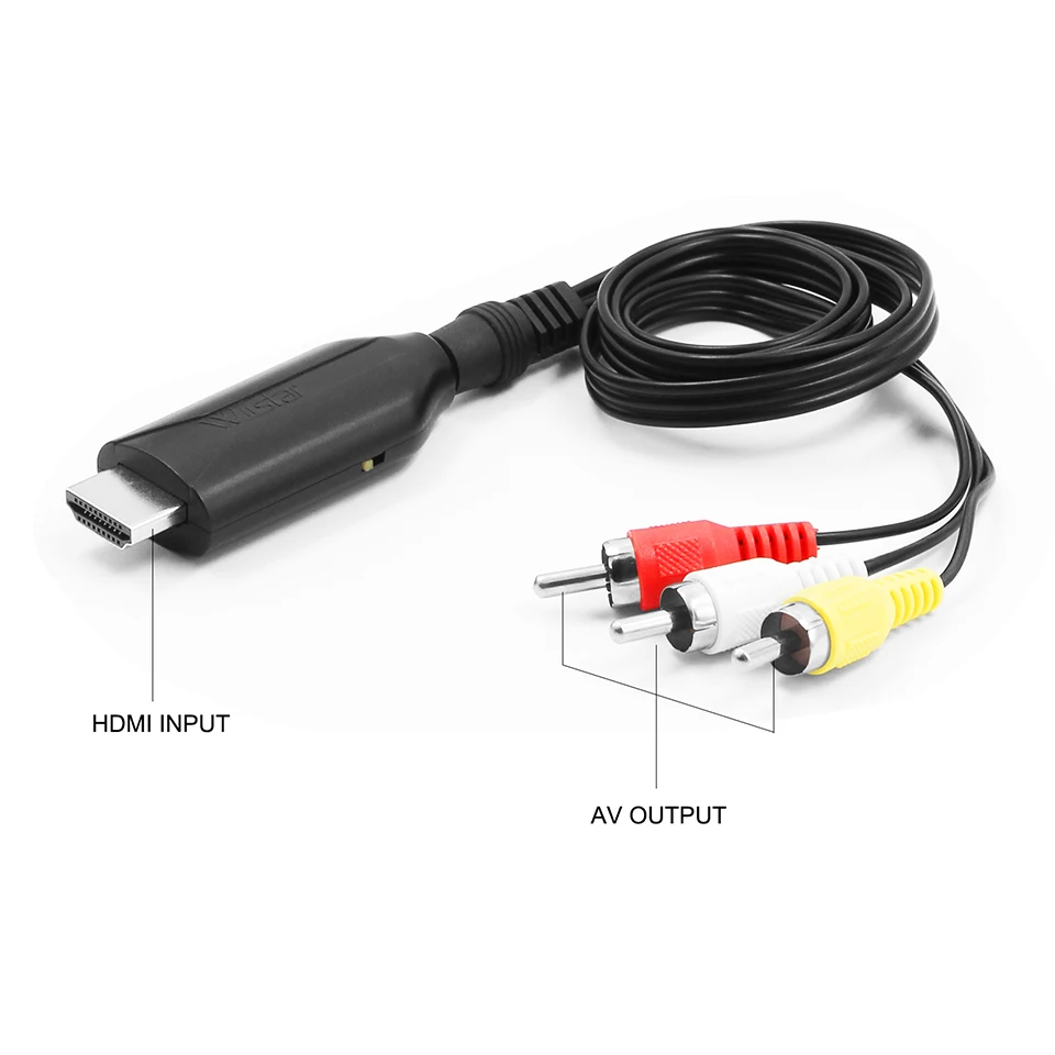 Imagem -04 - Adaptador Conversor Hdmi para av Vídeo hd para 3rca Conversor de Vídeo Cvbs Hdmi2av 1080p Suporta Ntsc Pal para Hdtv e Ps4