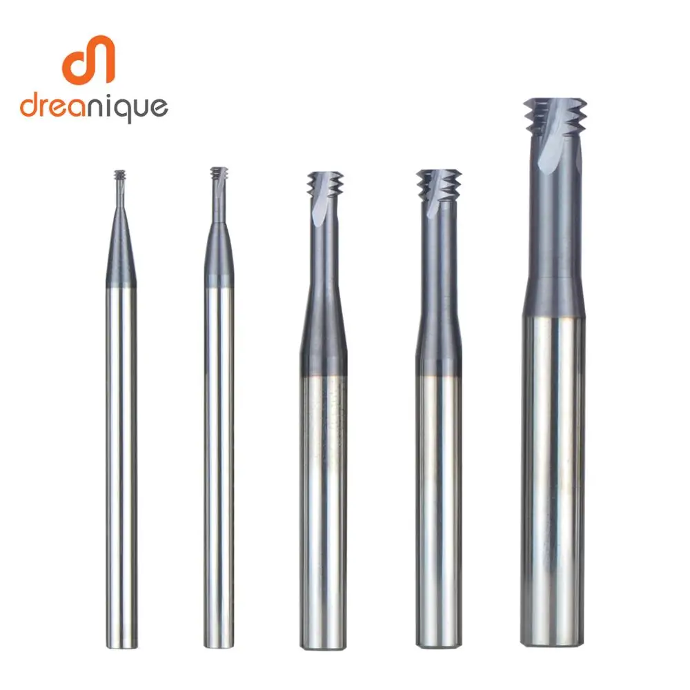 

Dreanique UNC UNF thread end mill carbide alloy 3 tooth coated thread end mills cnc threading milling cutter tool for UN thread