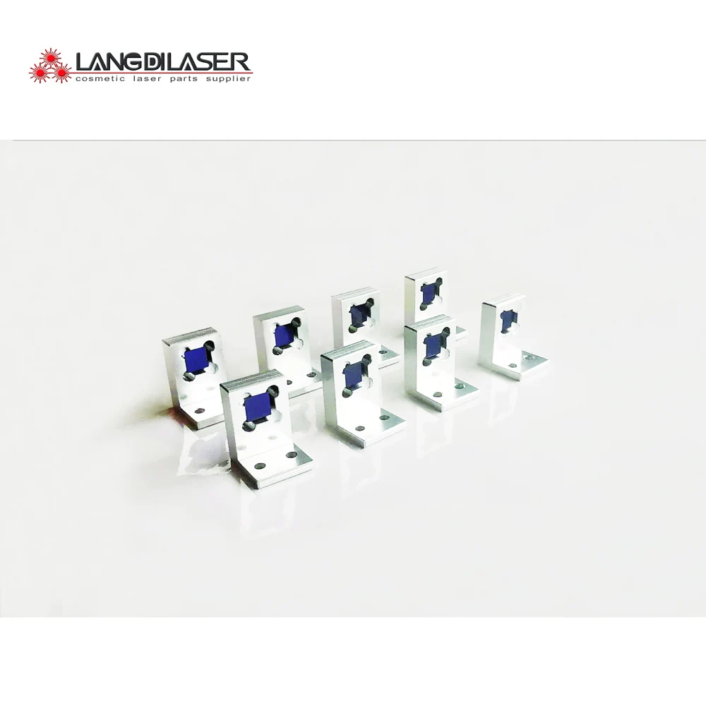 Cr4+:YAG laser crystal with frame , size : 8*8*4mm ,for laser head piece , tattoo removal machine