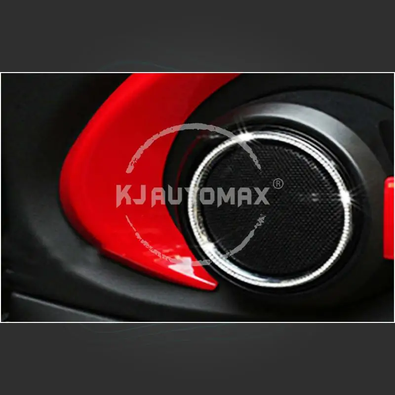 KJAUTOMAX For Mini Cooper R55 R56 4pcs/Set Ring Crystal Speaker Decoration Zinc Alloy