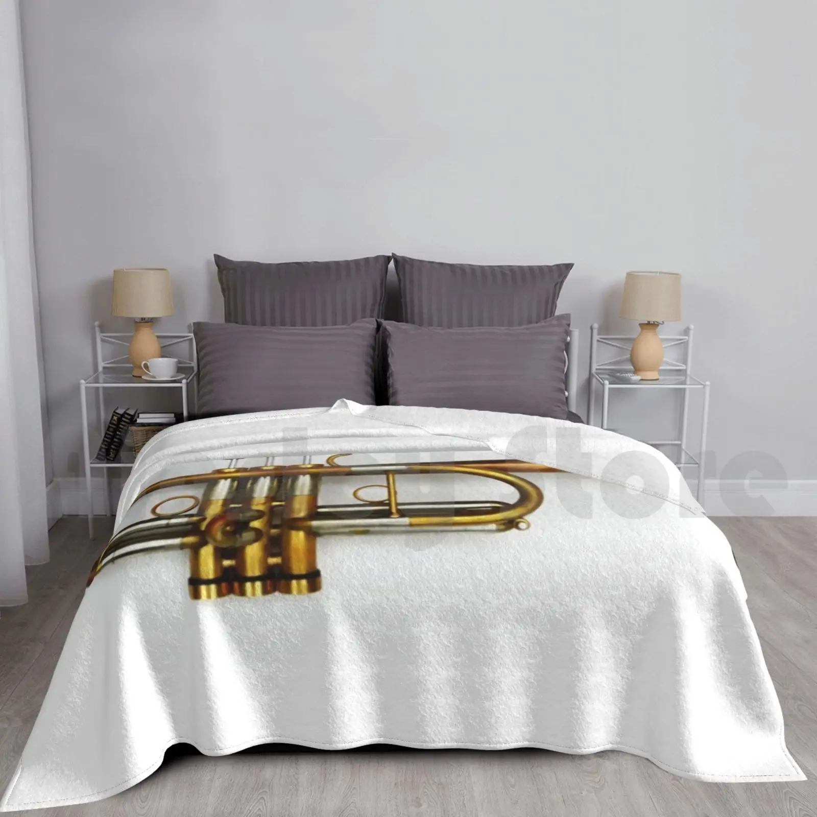 Trumpet Blanket Fashion Custom Trumpet Mouthpiece Valves Music Musician Musical Instrument Wynton Marsalis Jazz