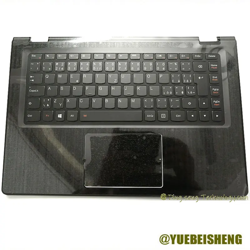 

YUEBEISHENG NEW for Lenovo Yoga 3 14 YOGA 700-14 Yoga 700-14ISK palmrest Czech keyboard upper cover Touchpad 5CB0H35606