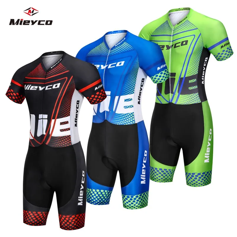 Mieyco Unisex Short Sleeve Jumpsuit 2024 Pro Team Triathlon Suit Ropa Ciclismo Maillot Cycling Jerseys Skinsuit Bike Clothing