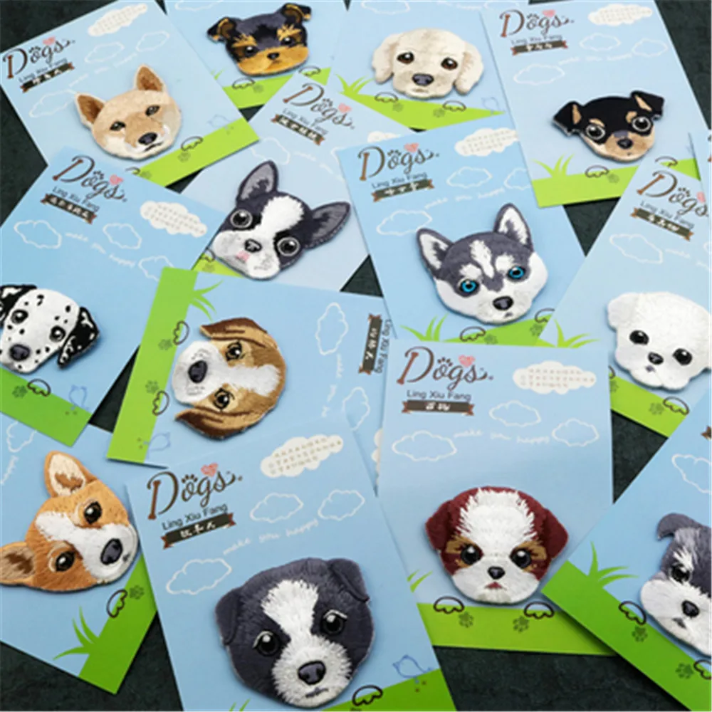 Maxsin 1 Pc wysokiej jakości haft śliczne Chihuahua Shiba naklejki z psem odzież łatka kapelusz aplikacja dekoracyjna DIY akcesoria