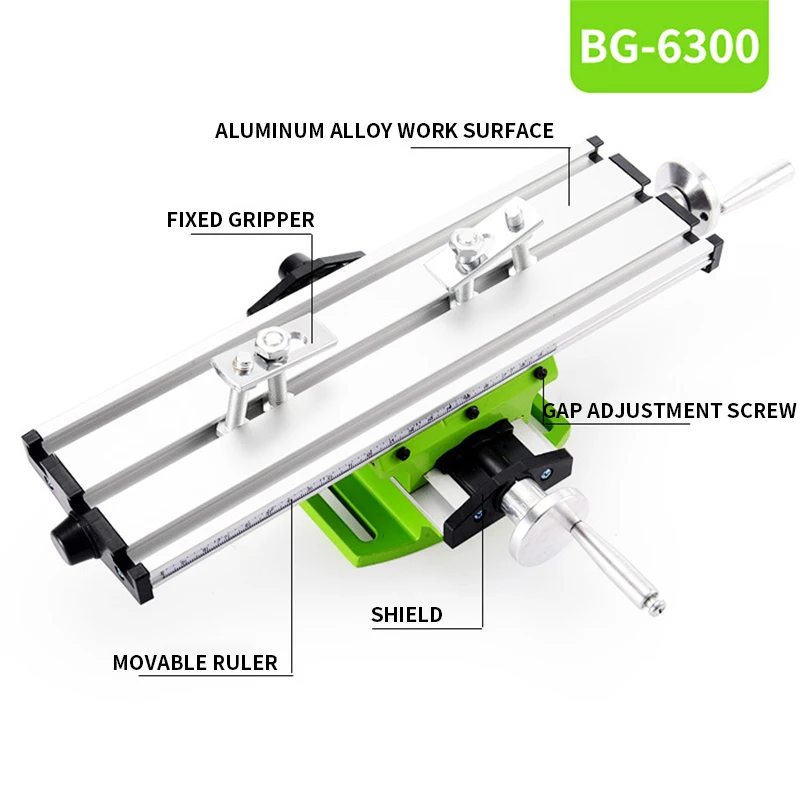 BG-6300 정밀 크로스 다기능 작업대, 고정밀 벤치 드릴, 전기 드릴 브래킷, XY 축