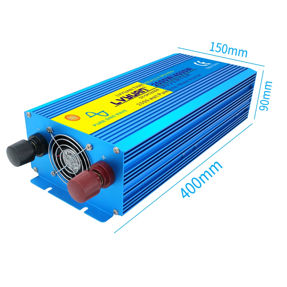 DC 12V/24V To 110V-130V 50Hz/60HZ 3000W 4000W Peak 3 US Socket AC Outlet LED& LCD Digital Display Power Inverter