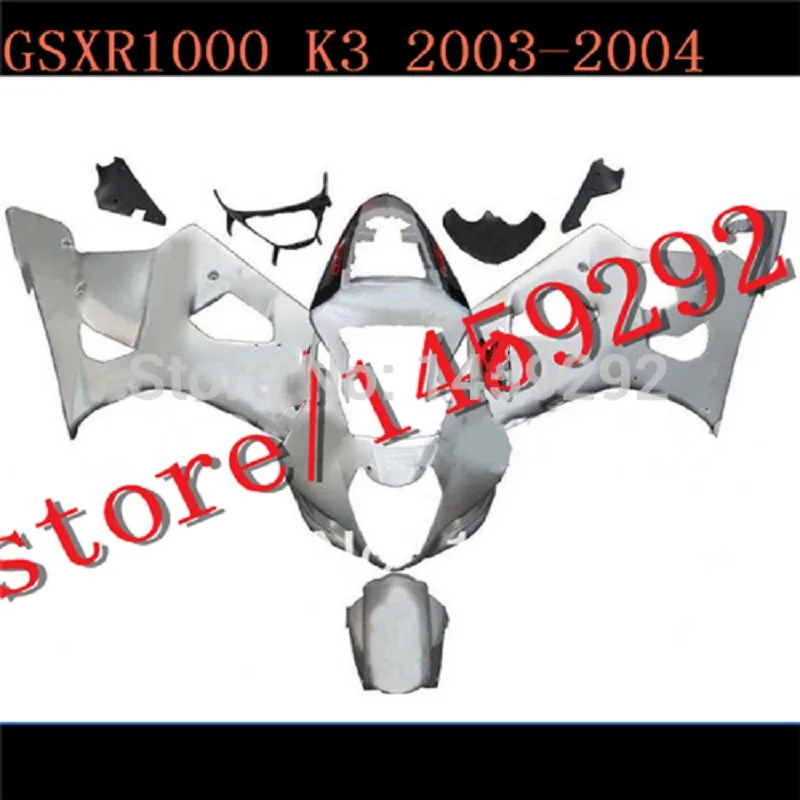 

Fit Motorcycle fairings kit Injection ABS for Suzuki K3 K4 GSXR1000 03 04 GSXR 1000 2003 2004 white black Fairing kits