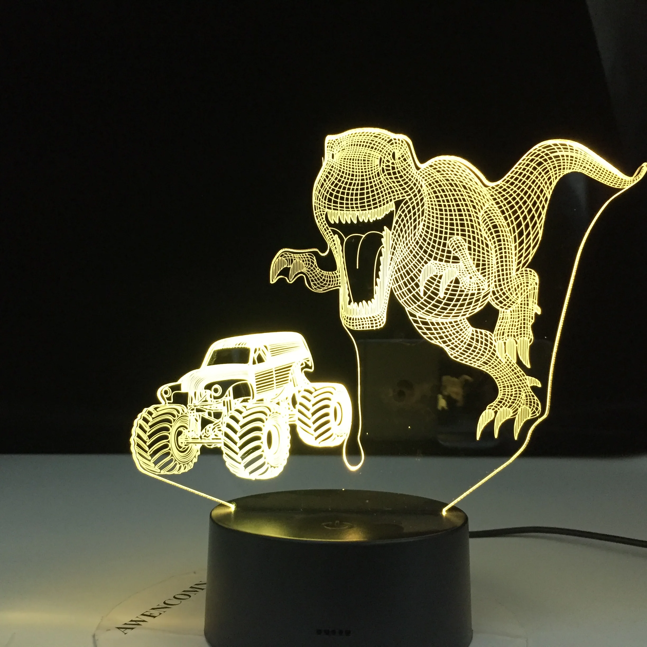 Dinosaur Series 3D LED Night Light Lamp 16 Color 3D Night light Remote Control Table Lamps Toys Gift For kid Home Decoration