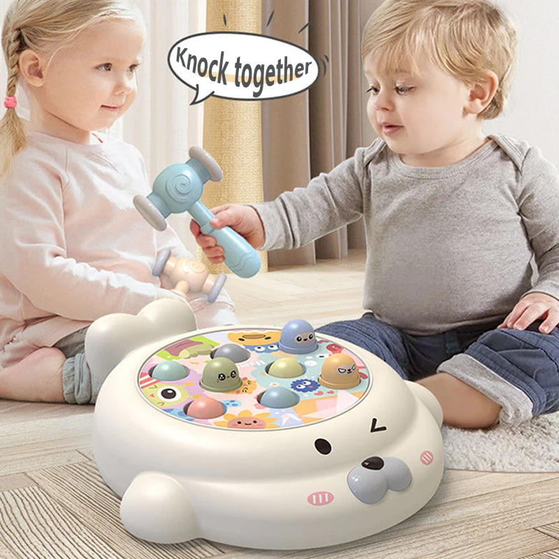 

Toddler Playing Hamster Toy Whack Game Mole Toy Pounding Toys Toddler Toys Developmental Interactive Toy for 3 4 5 6 Years Kids