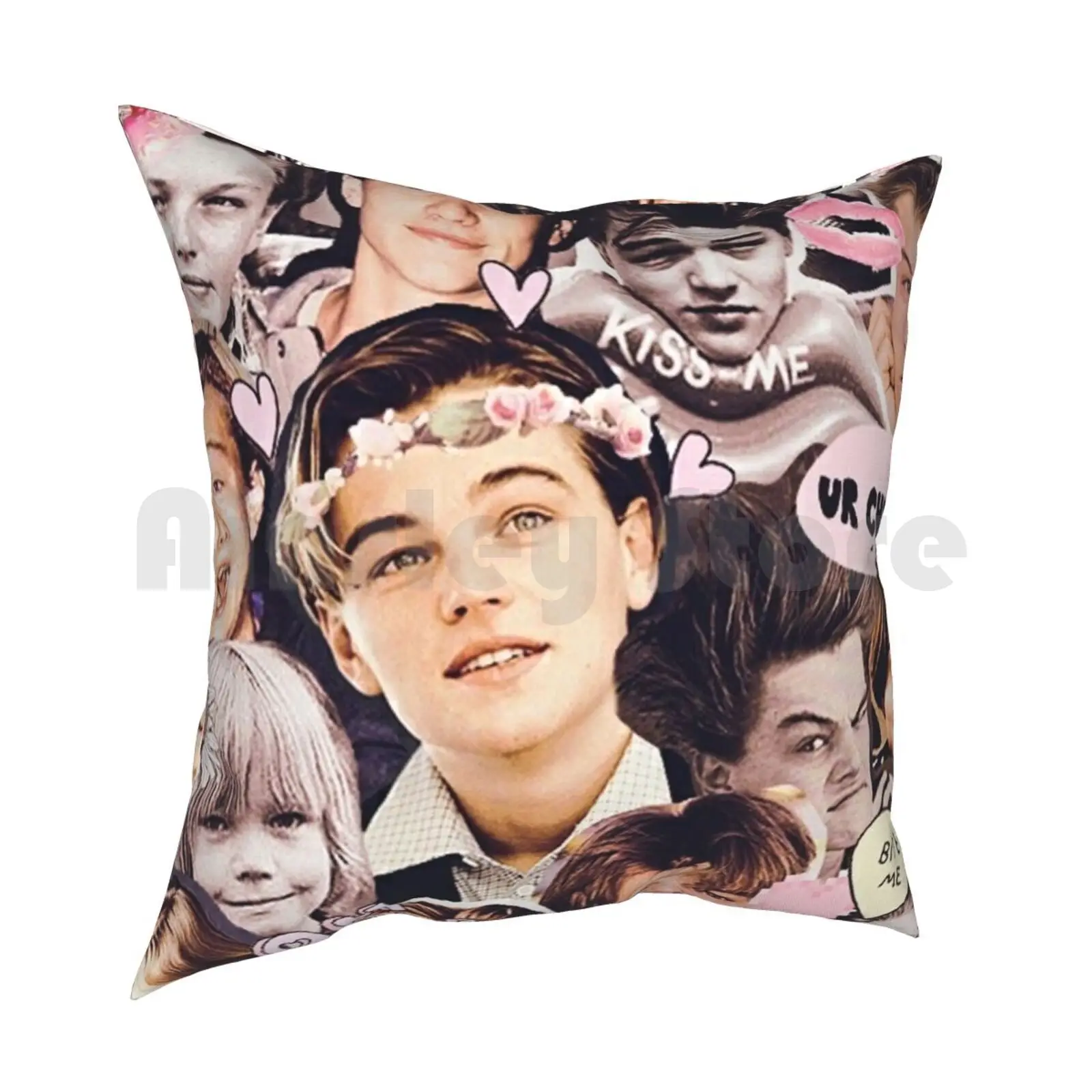 Leonardo Dicaprio Collage Pillow Case Printed Home Soft DIY Pillow cover Leo Leonardo Leonardo Dicaprio Love Cute Titanic