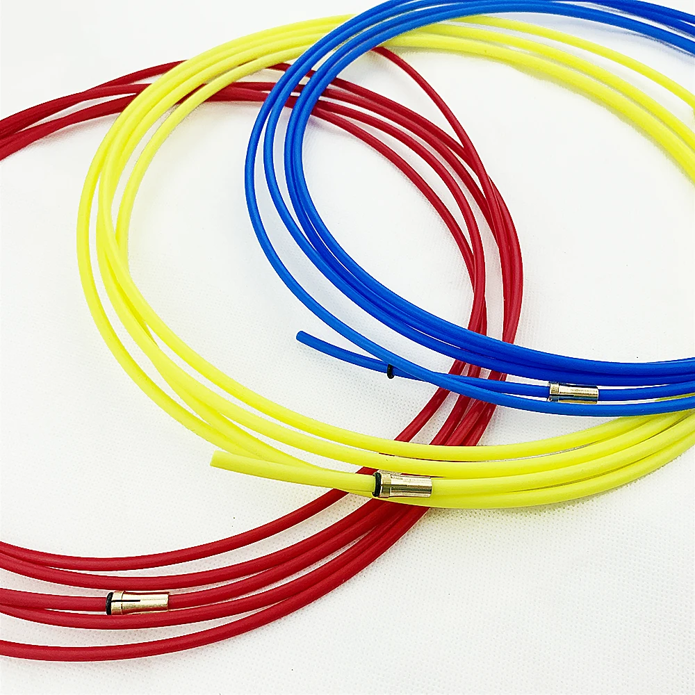 Soplete de soldadura MIG MAG, revestimiento de PTFE 1,2-1,6, cable de soldadura, Kit de conector rápido Central Europeo, 3M, 4M, 5M, rojo o amarillo