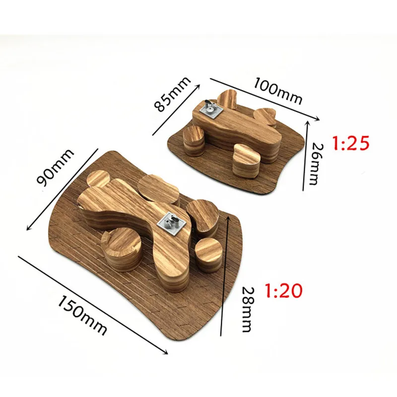 1:20 1:25 Scale Mini Wood Grain Tea Table Model DIY Indoor Appliances Scene Decorations Dollhouse Model