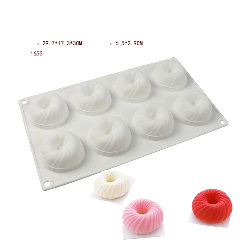 Donuts cooking tools fondant baking DIY Cake Sugar Polymer Clay Resin Silicone Craft Tray candy mold