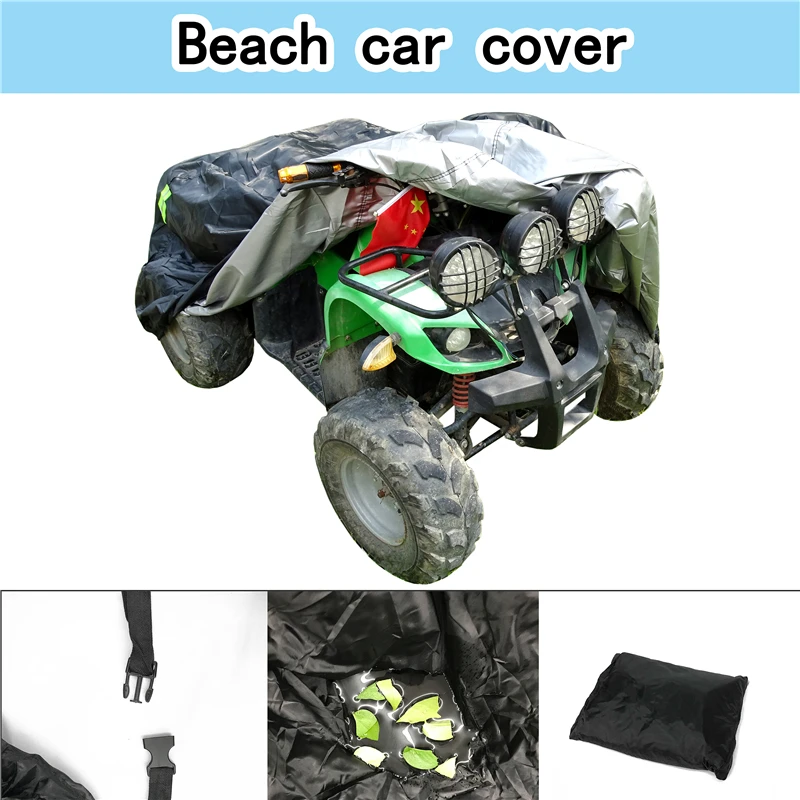 

Black Universal Beach Quad Bike ATV Cover Waterproof Dust Anti-UV Rain Proof M L XL 2XL 3XL For Motorcycle Vehicle Scooter Kart