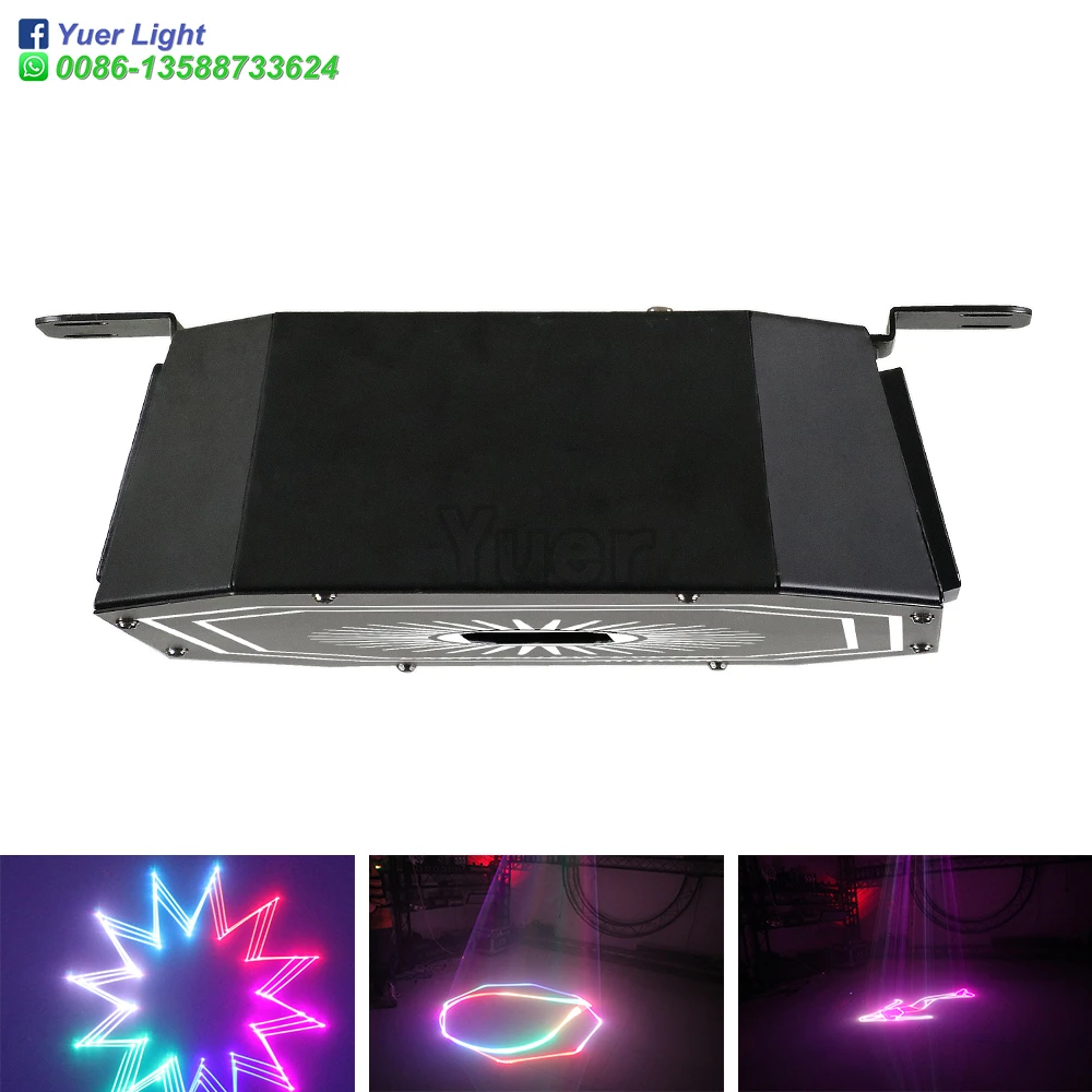 1.5W RGB Upside Down laser Light Recharge RGB Laser Projection Lamp Stage Lighting Show for Home Party KTV DJ Dance Floor