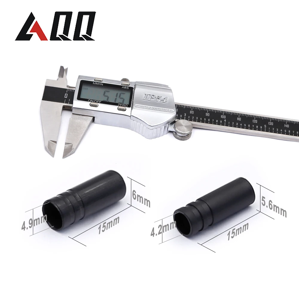 100/50 Chiếc Xe Đạp Xe Đạp Phanh Bánh Răng Ngoài Đầu Cáp Mũ Đầu Crimps 4MM Nhựa Phanh Nắp Nhựa cáp Mũ Lưỡi Trai